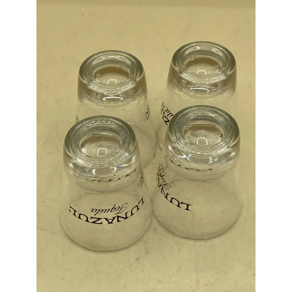 Lunazul Tequila Mexican Clear Shot Glasses LOT 4